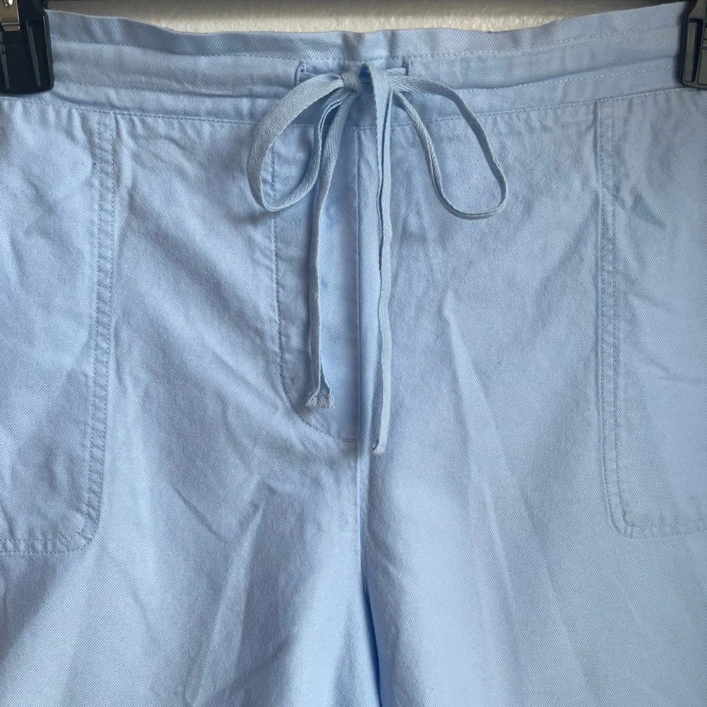 Kim Rogers Light Blue Drawstring Casual Shorts Size‎ L
